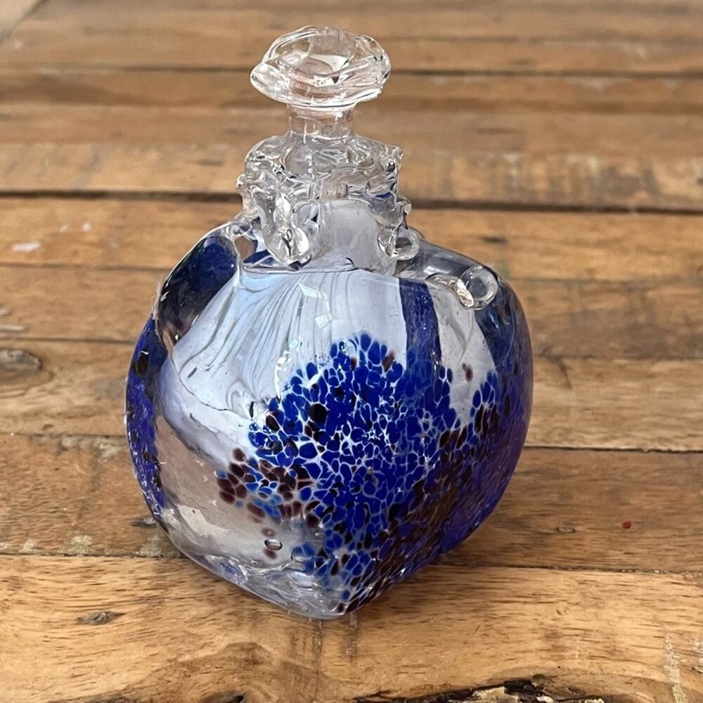 Hand-Blown Art Glass Abstract Sculpture 4.5" Decor Handcrafted - Picture 3 of 12